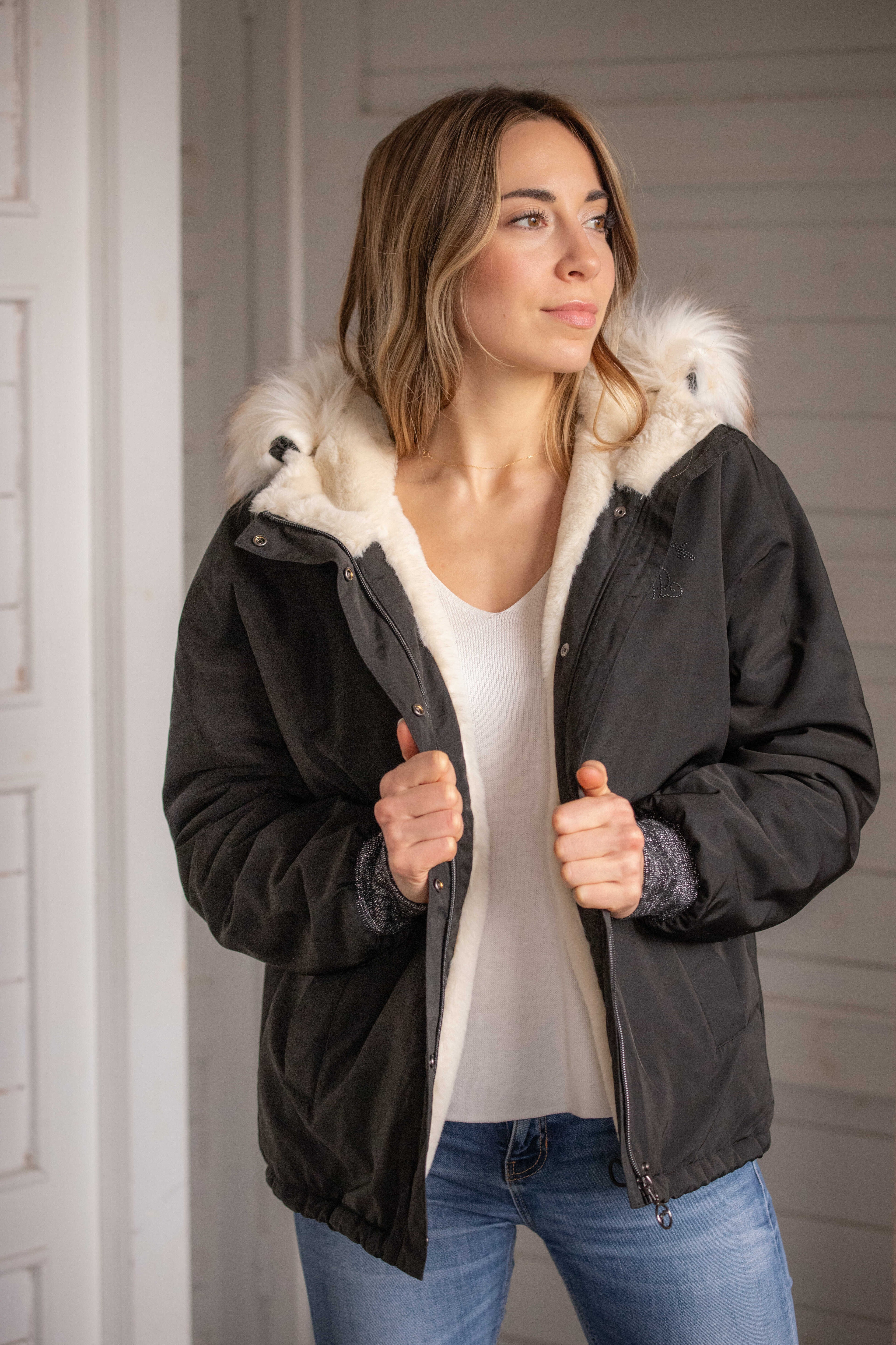 Blouson Aïko femme Pénélope – Noir