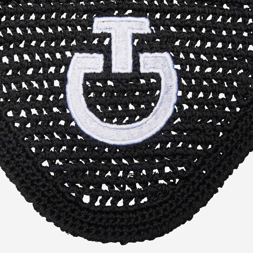 Bonnet Crochet Cavalleria Toscana – Noir Logo Blanc