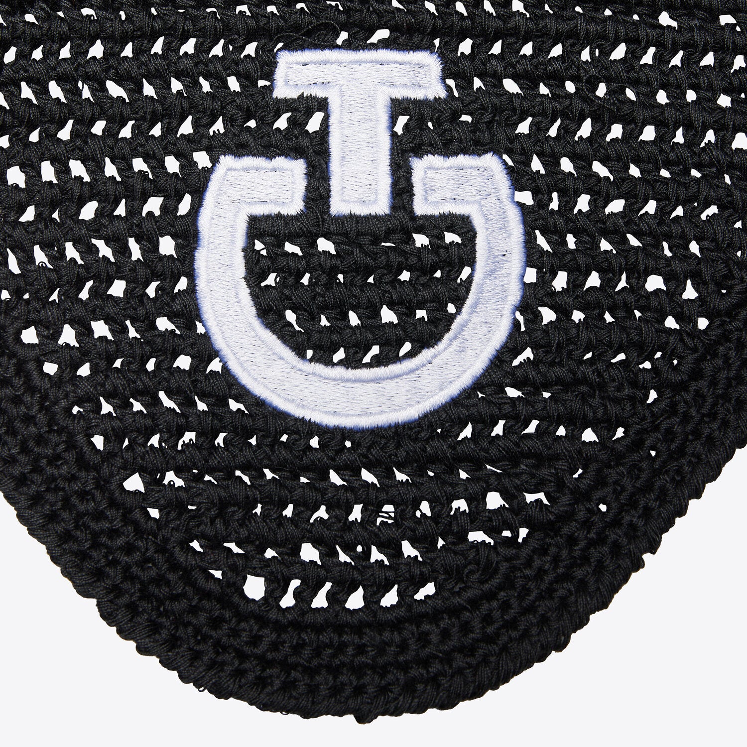 Bonnet Crochet Cavalleria Toscana – Noir Logo Blanc