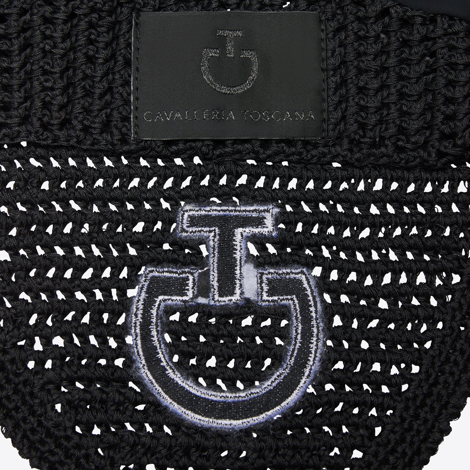 Bonnet Crochet Cavalleria Toscana – Noir Logo Blanc