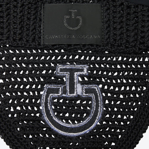 Bonnet Crochet Cavalleria Toscana – Noir Logo Blanc