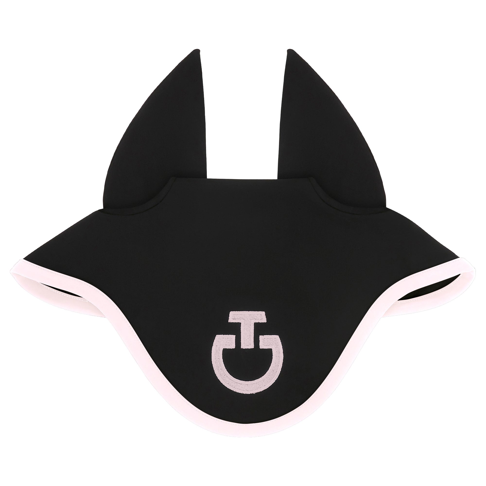 Bonnet cheval Cavalleria Toscana en jersey technique – Noir galon logo Violet Ice