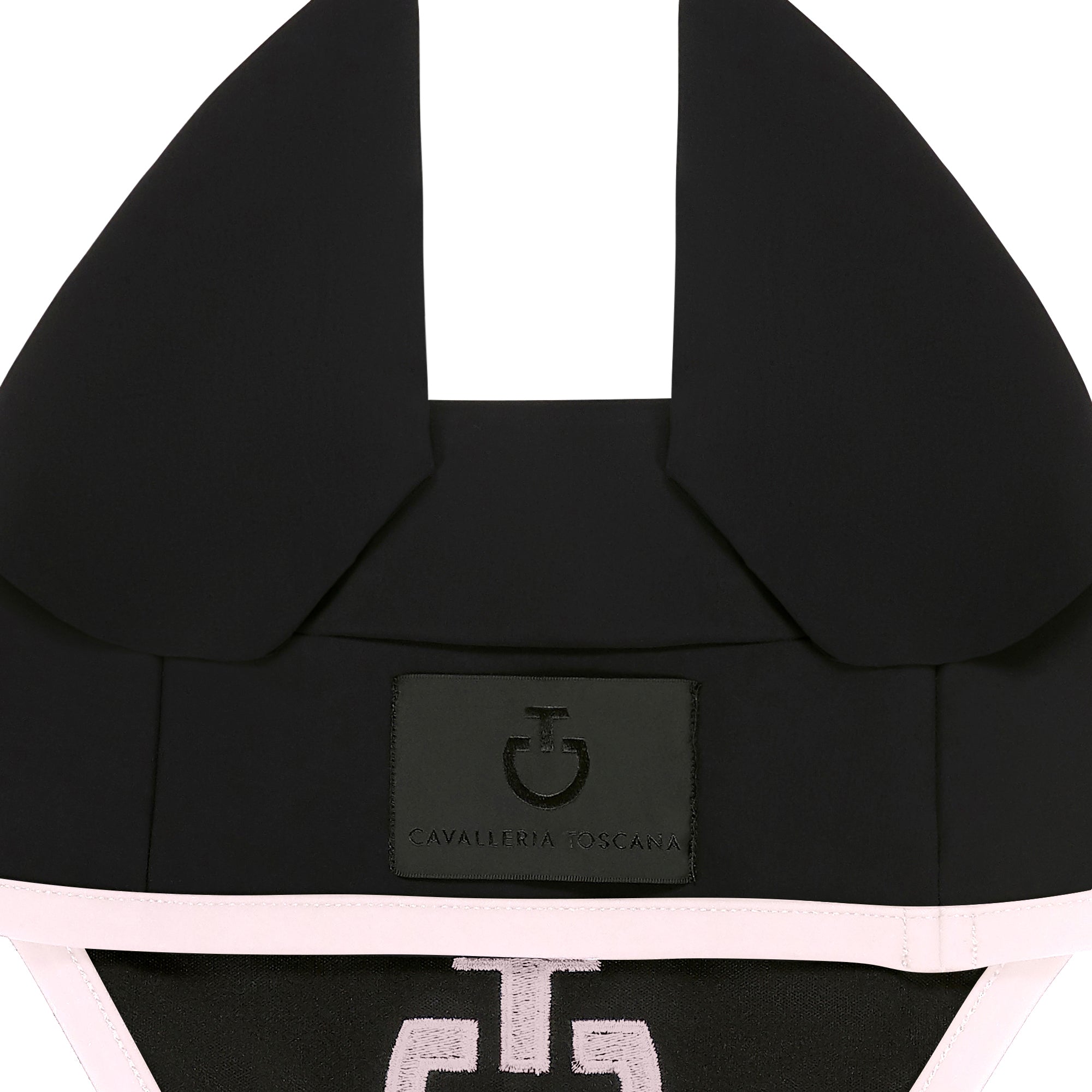 Bonnet cheval Cavalleria Toscana en jersey technique – Noir galon logo Violet Ice