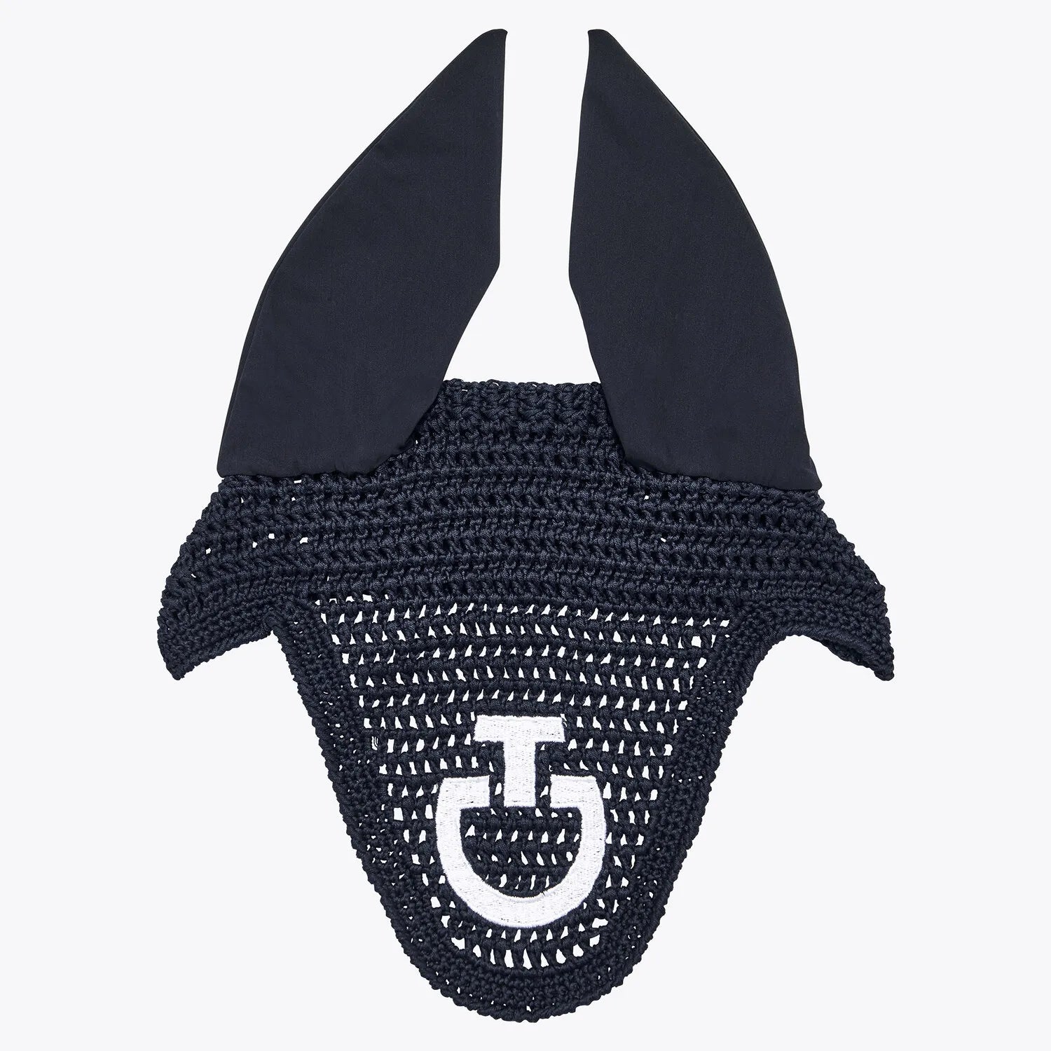 Bonnet Crochet Cavalleria Toscana – Marine Logo Blanc