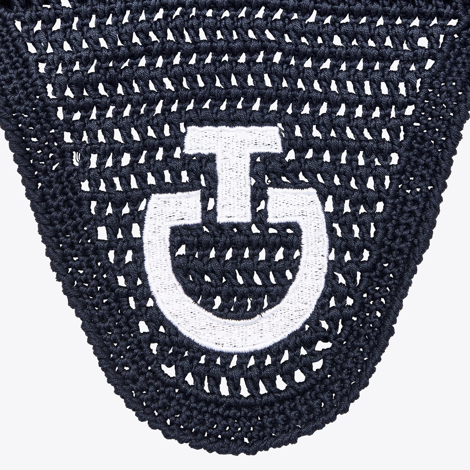 Bonnet Crochet Cavalleria Toscana – Marine Logo Blanc