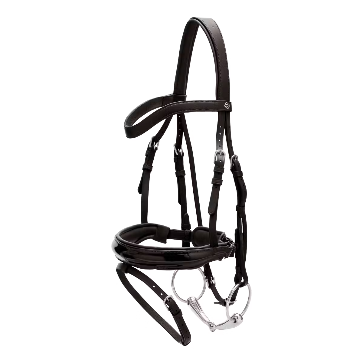 Bridon Muserolle Combinée Large Vernie WORKING – Noir