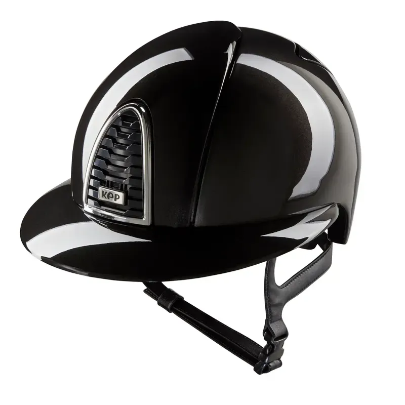 Casque d’équitation KEP Cromo 2.0 – Noir Shine | Visière Polo Large