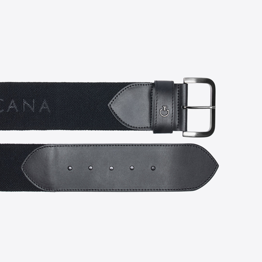 Ceinture extensible Cavalleria Toscana – Tissu stretch & boucle logo Noir