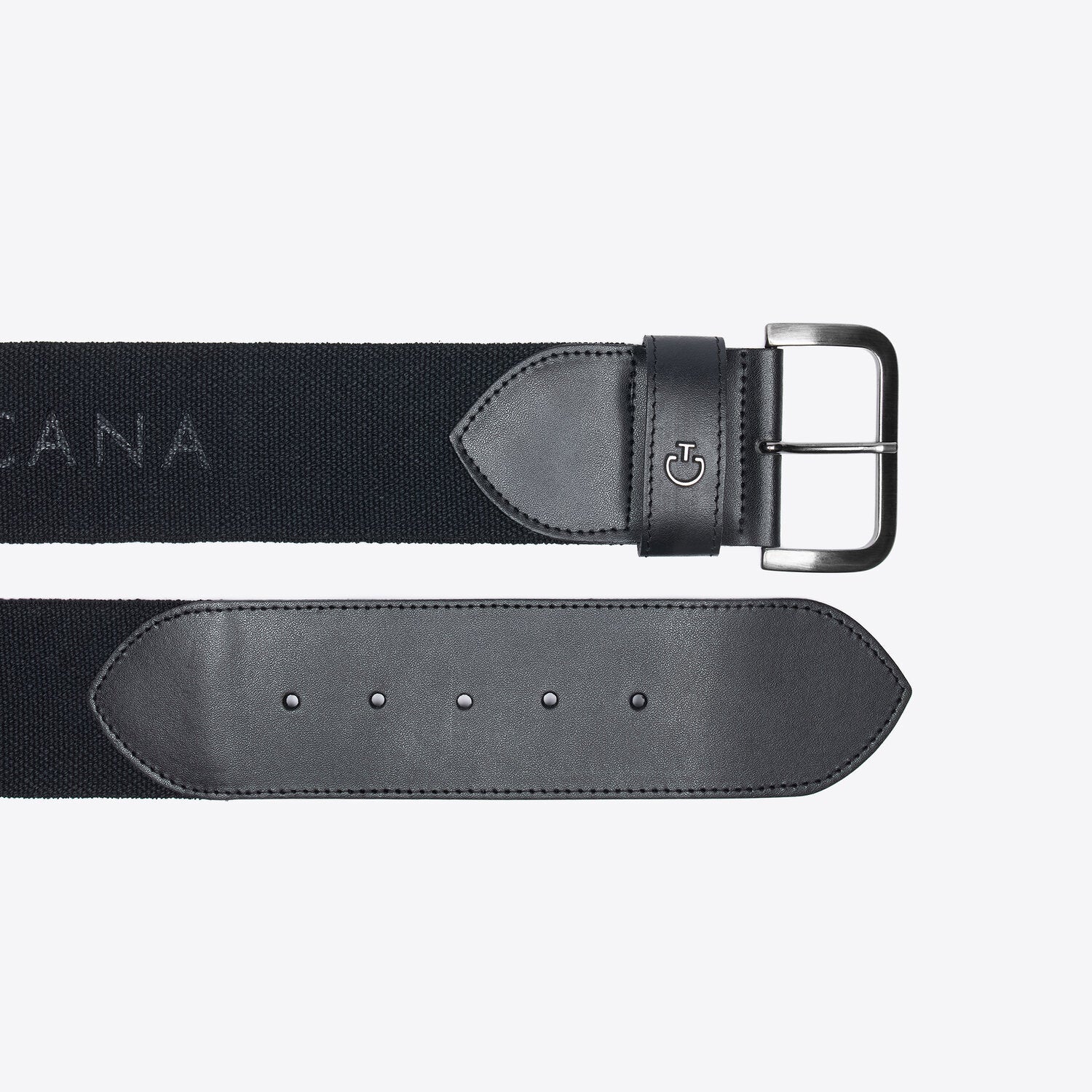 Ceinture extensible Cavalleria Toscana – Tissu stretch & boucle logo Noir