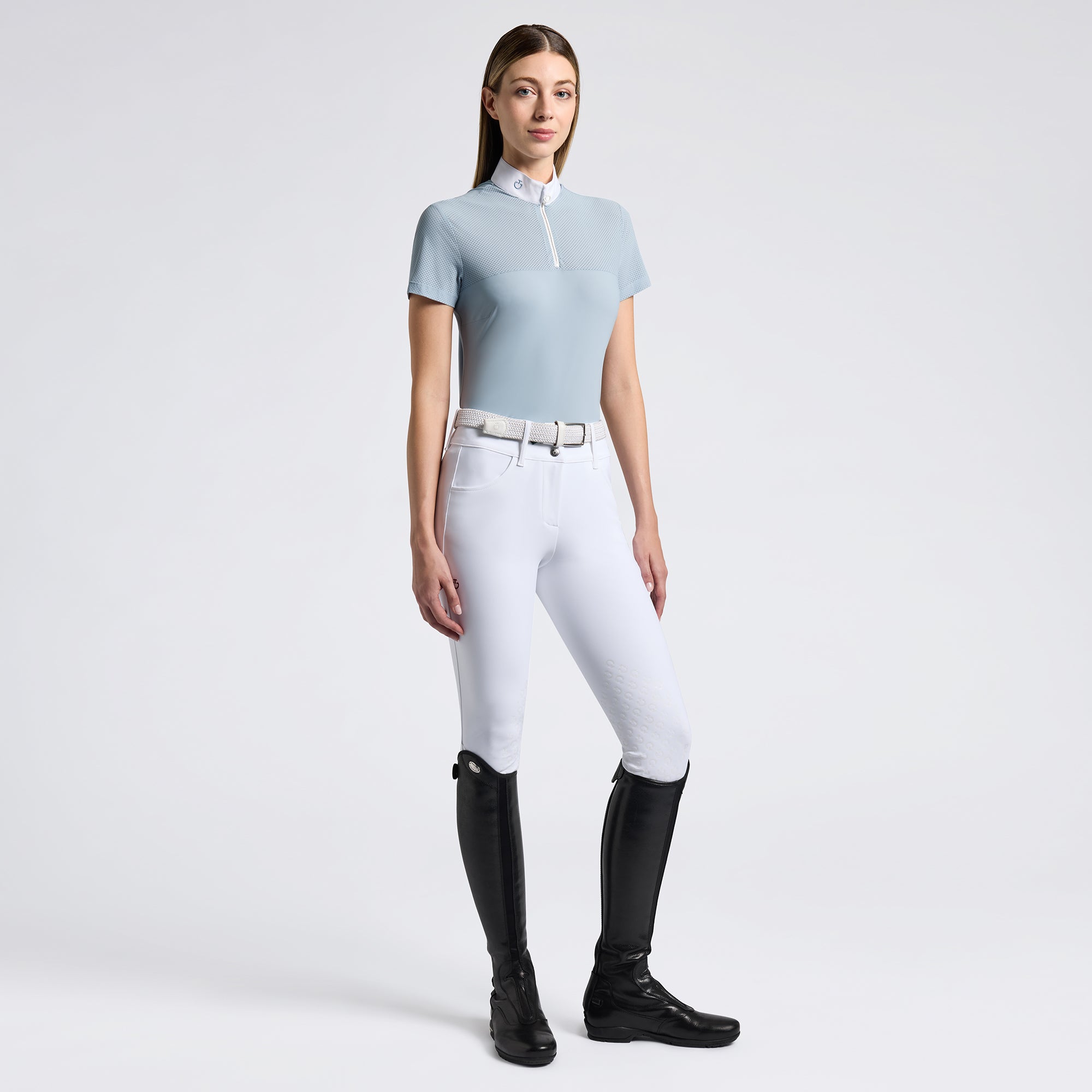 Polo de concours Cavalleria Toscana – Manches courtes, Sky Blue