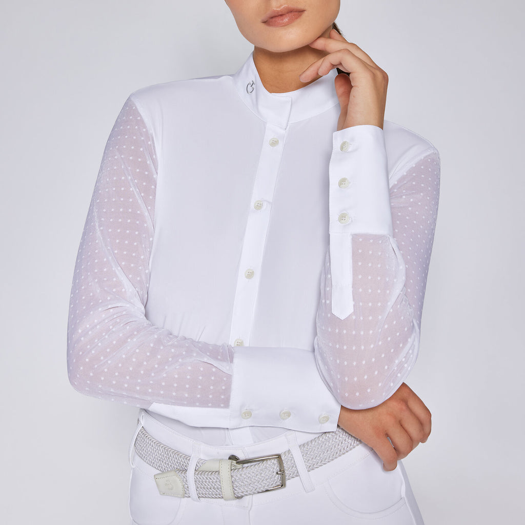 Chemise de concours manches longues Cavalleria Toscana – Blanche