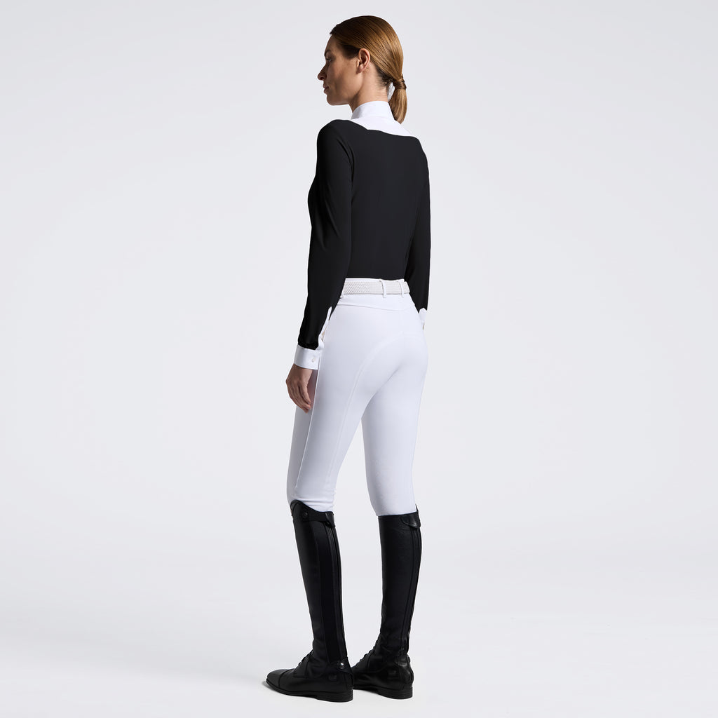 Chemise de concours manches longues femme Cavalleria Toscana – Noir