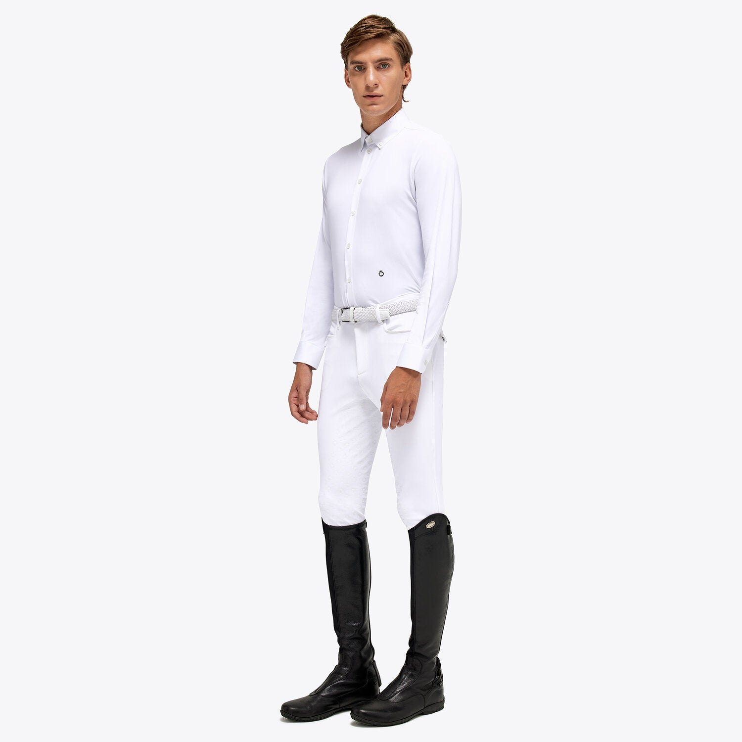 Chemise manches longues homme Cavalleria Toscana – Blanc