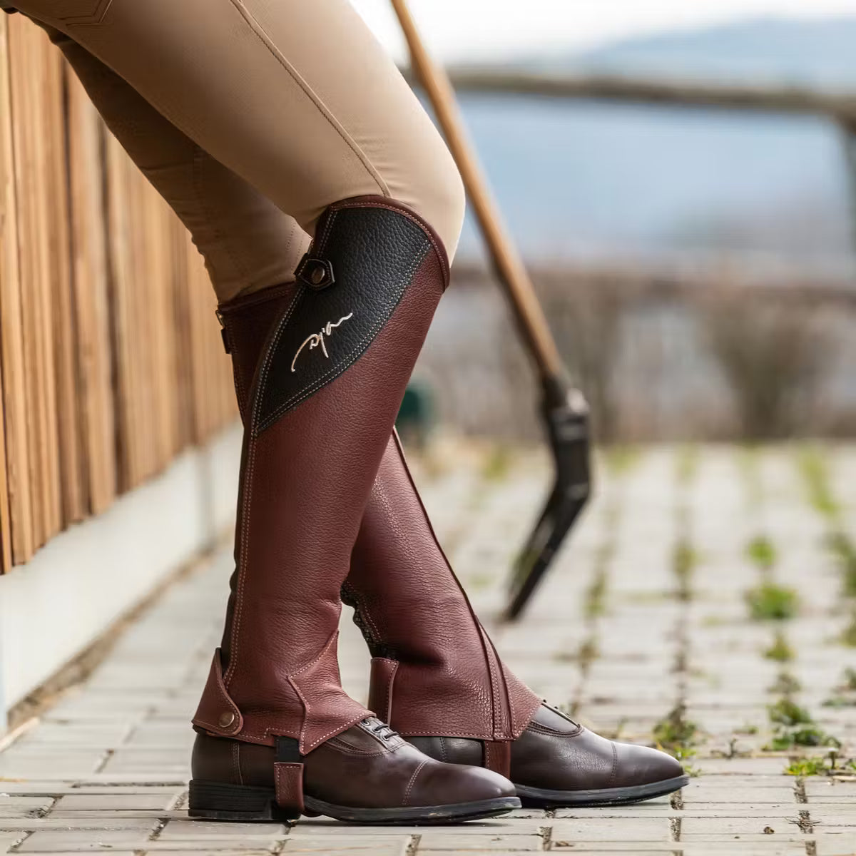 Mini chaps Original Dy’on brun cuir