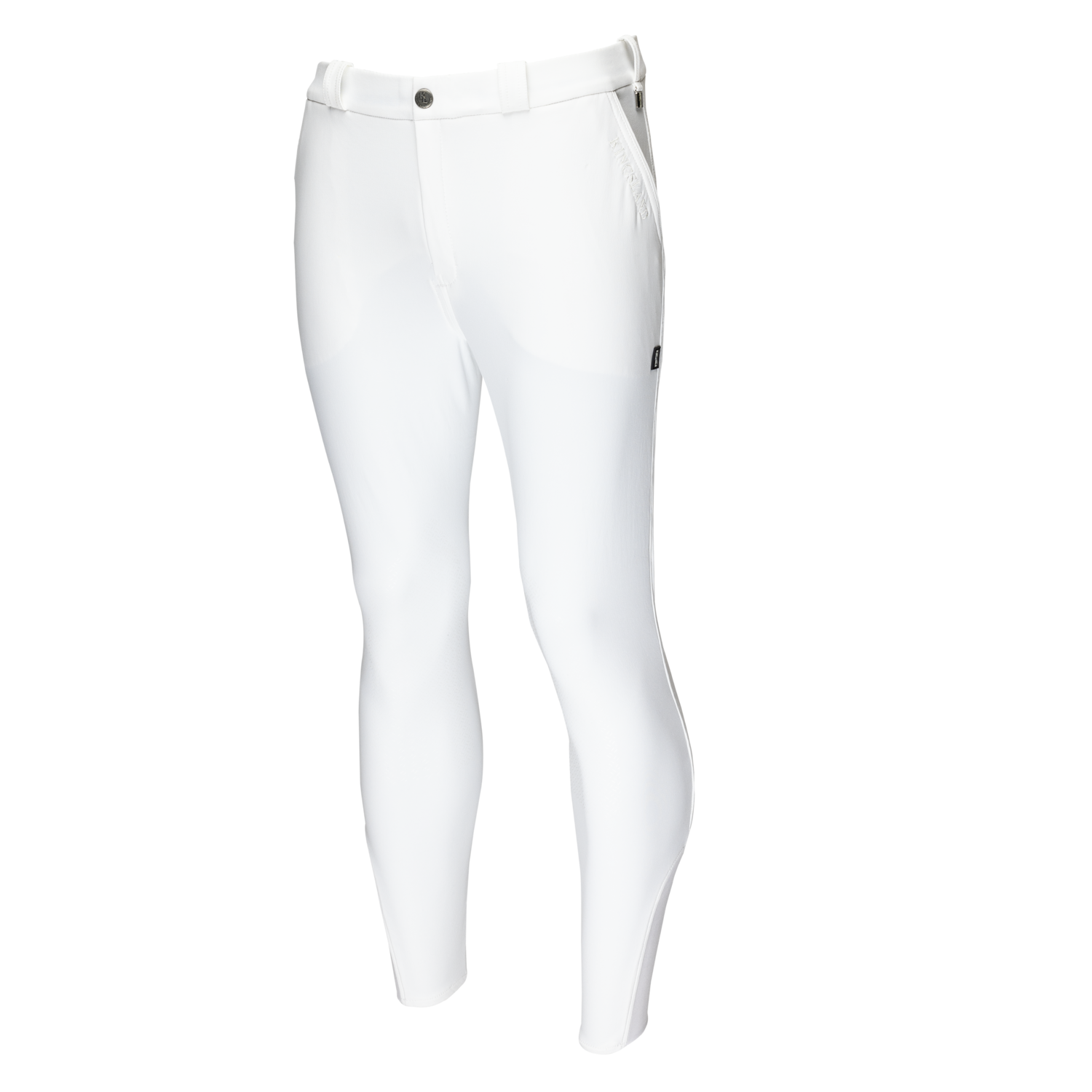 Pantalon d’équitation homme blanc concours Kingsland KLkenton Classic Knee Grip