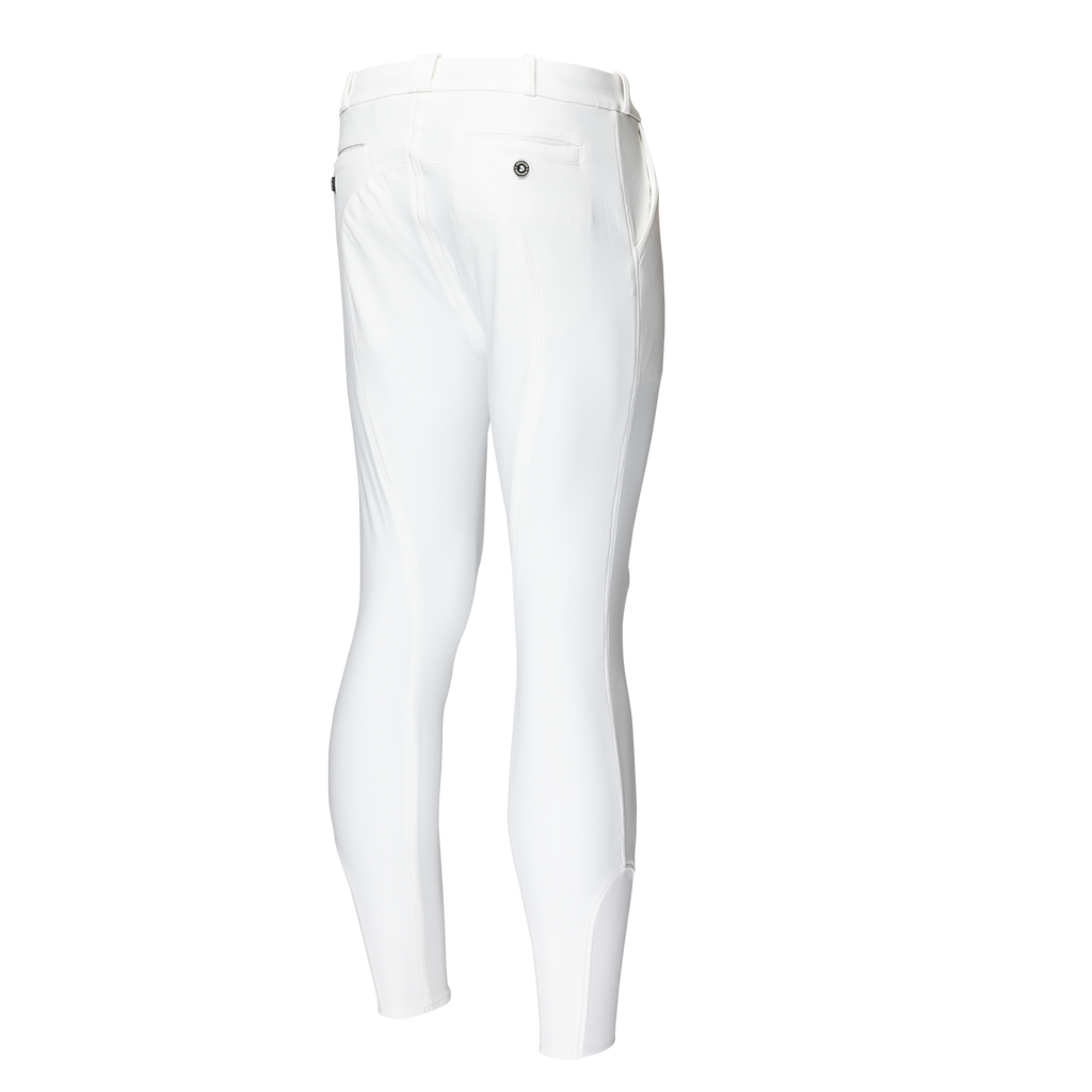 Pantalon d’équitation homme blanc concours Kingsland KLkenton Classic Knee Grip