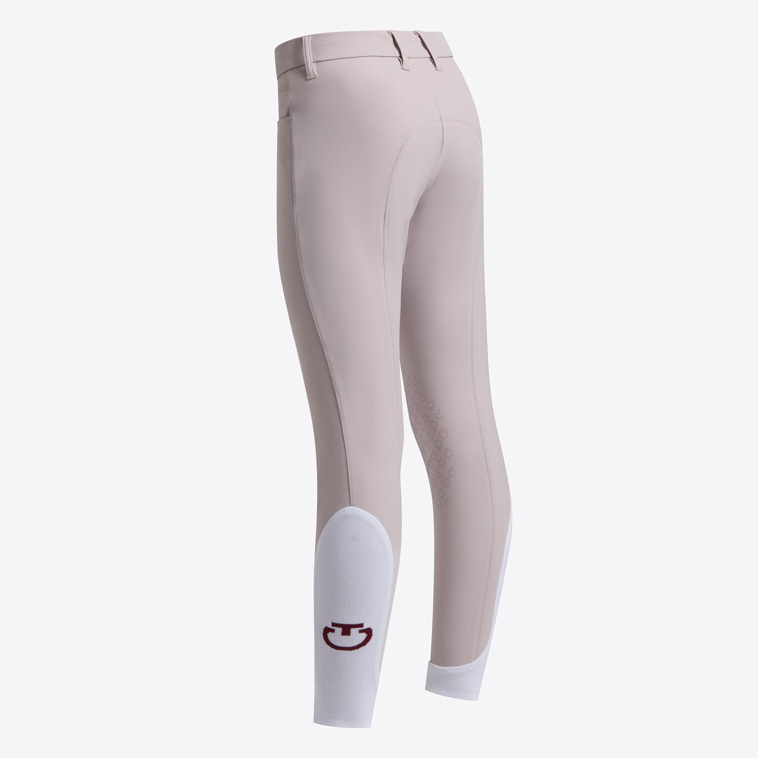 Pantalon d’équitation fille Cavalleria Toscana – Jersey technique & grip genoux Violet Ice