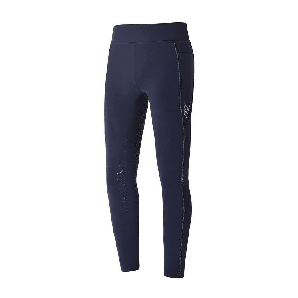 Pantalon d’équitation enfant marine Kingsland KLkemmie Pull On Full Grip