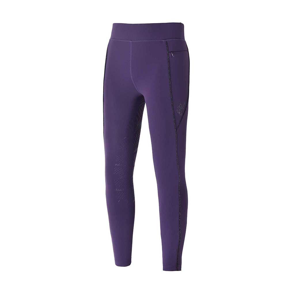 Pantalon d’équitation enfant prune Kingsland KLkemmie Pull On Full Grip