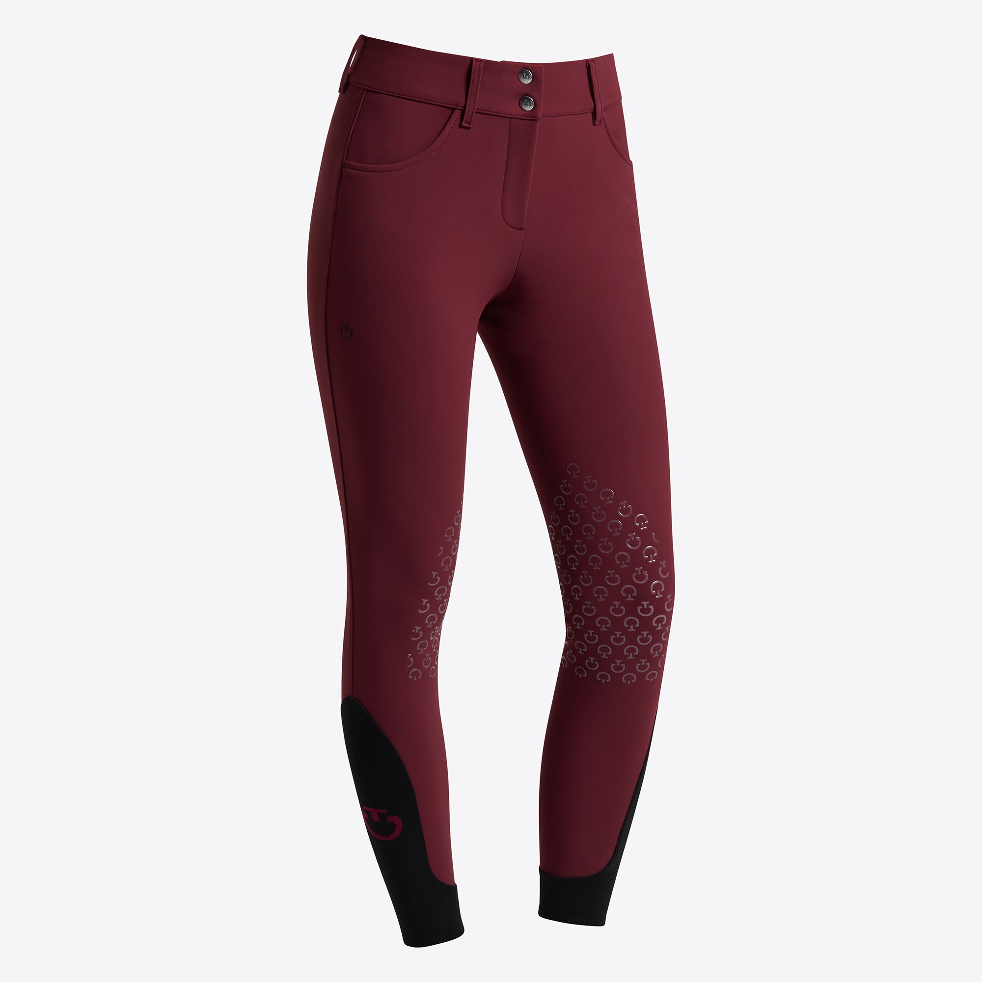 Pantalon d’équitation femme Cavalleria Toscana – Taille haute Bordeaux