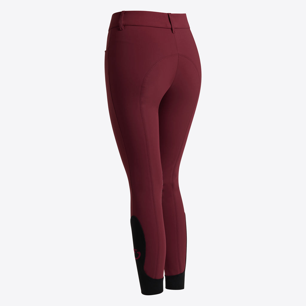 Pantalon d’équitation femme Cavalleria Toscana – Taille haute Bordeaux