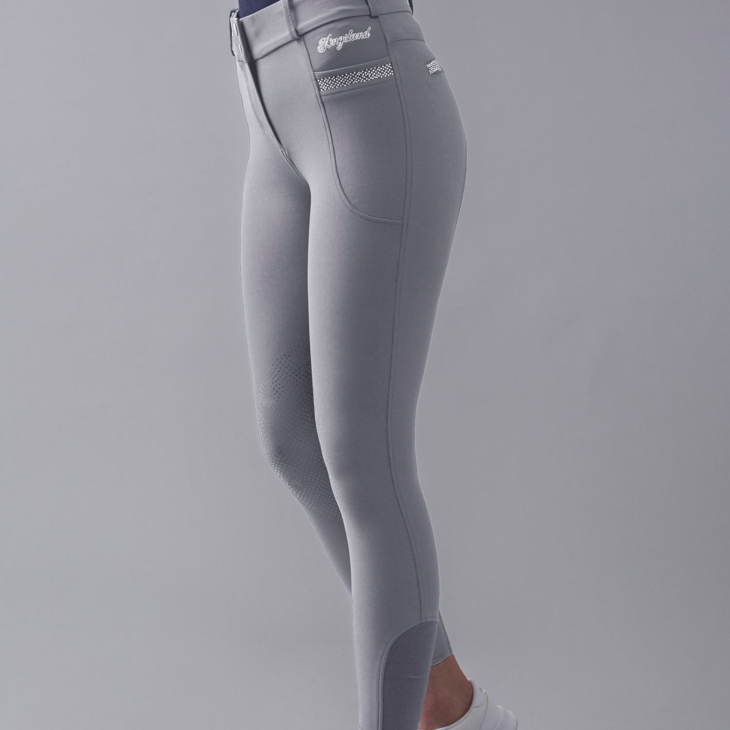 Pantalon d’Équitation Femme Kingsland kadi Gris Clair