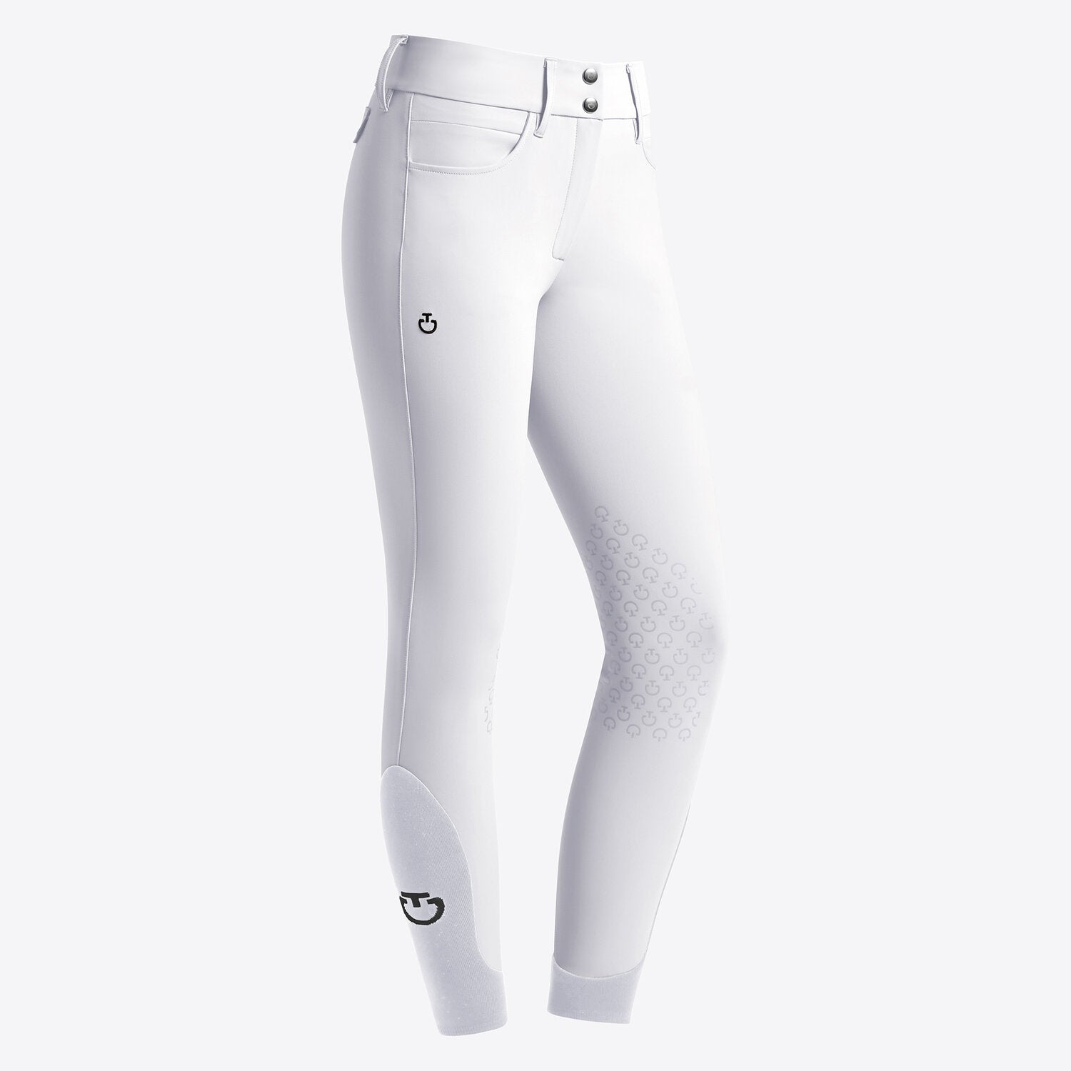 Pantalon d’Équitation Femme Cavalleria Toscana – Blanc Taille Haute