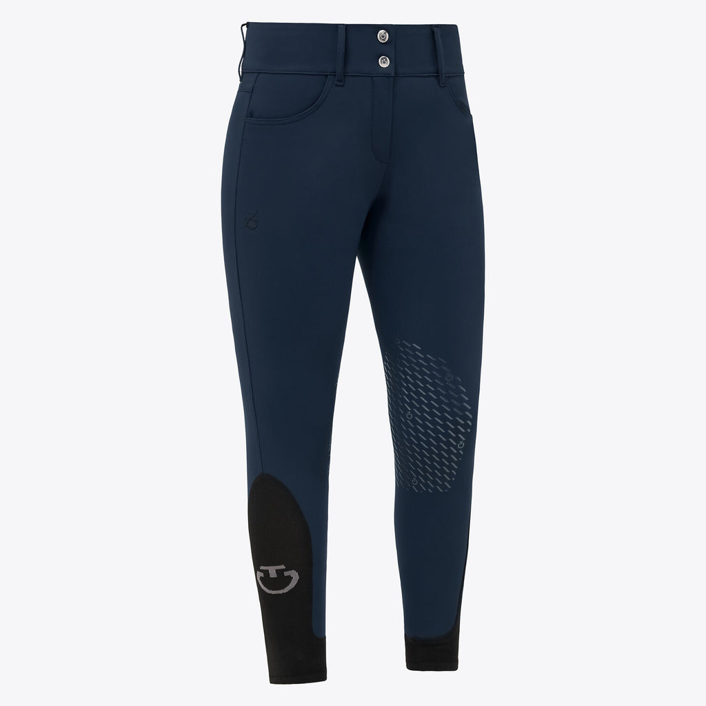 Pantalon d’équitation femme Cavalleria Toscana – Taille haute Bleu Océan