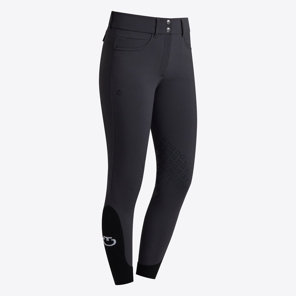 Pantalon d’Équitation Femme Cavalleria Toscana – Bleu ocean Taille Haute