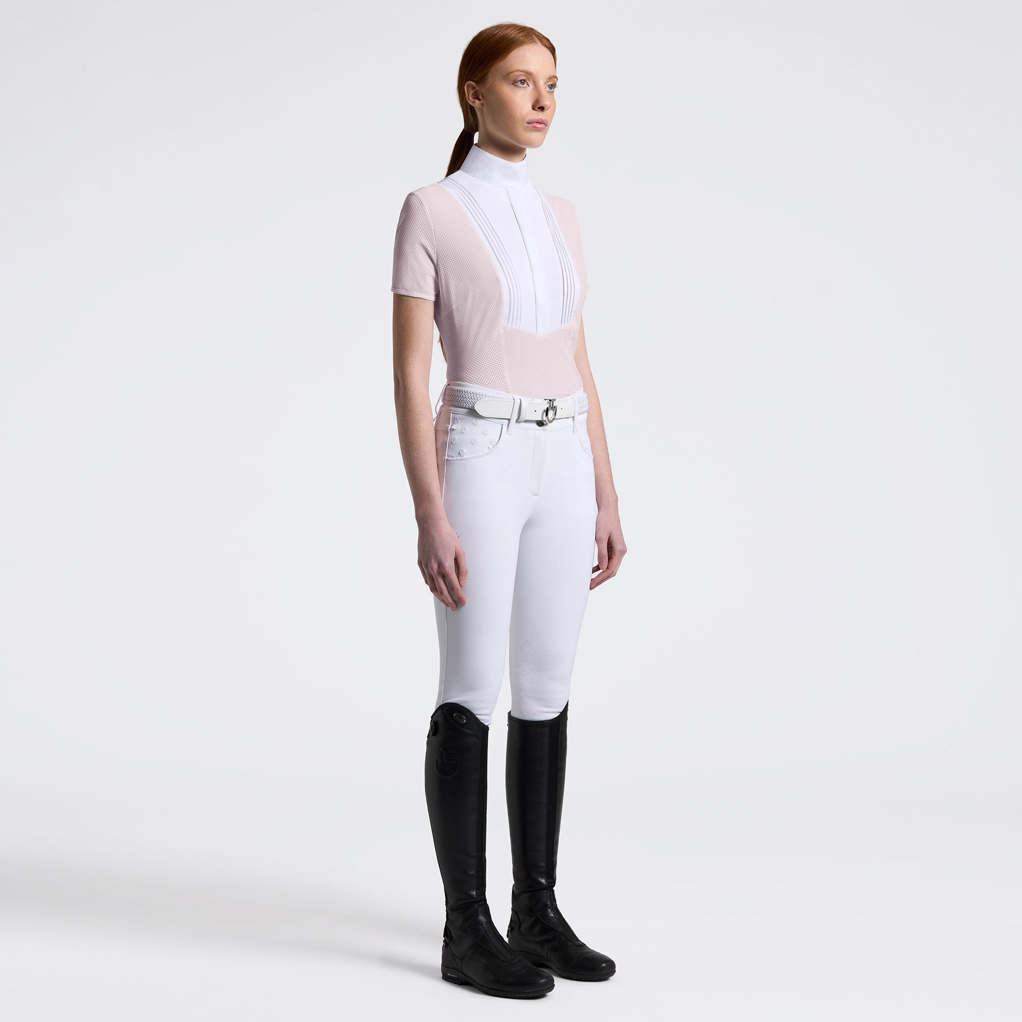 Polo de Concours Femme Cavalleria Toscana Violet Ice