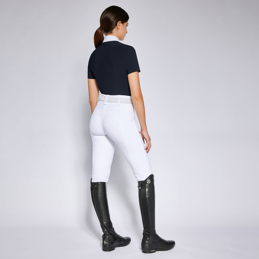 Polo de concours manches courtes zippé  Cavalleria Toscana – Marine