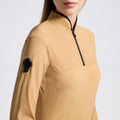 Polo technique manches longues Cavalleria Toscana – Femme, couleur Tan