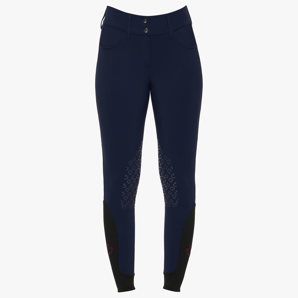 Pantalon d’équitation femme Cavalleria Toscana – Taille haute Bleu Nuit