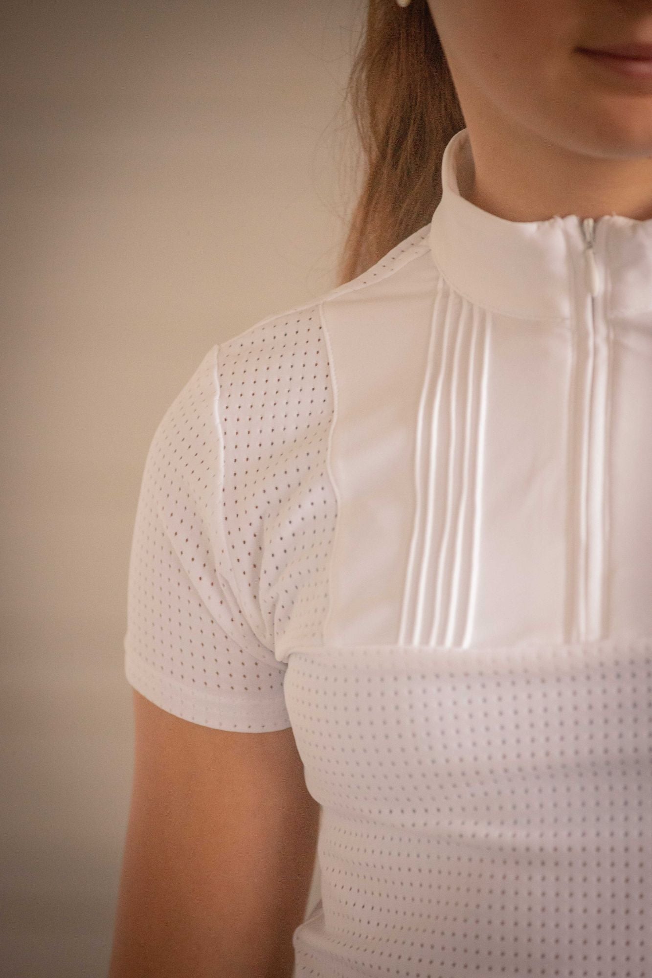 Polo de Concours Enfant Florence Mesh Blanc – Eden by Pénélope