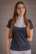 Polo de Concours Femme Florence Mesh Marine Manches Courtes – Pénélope