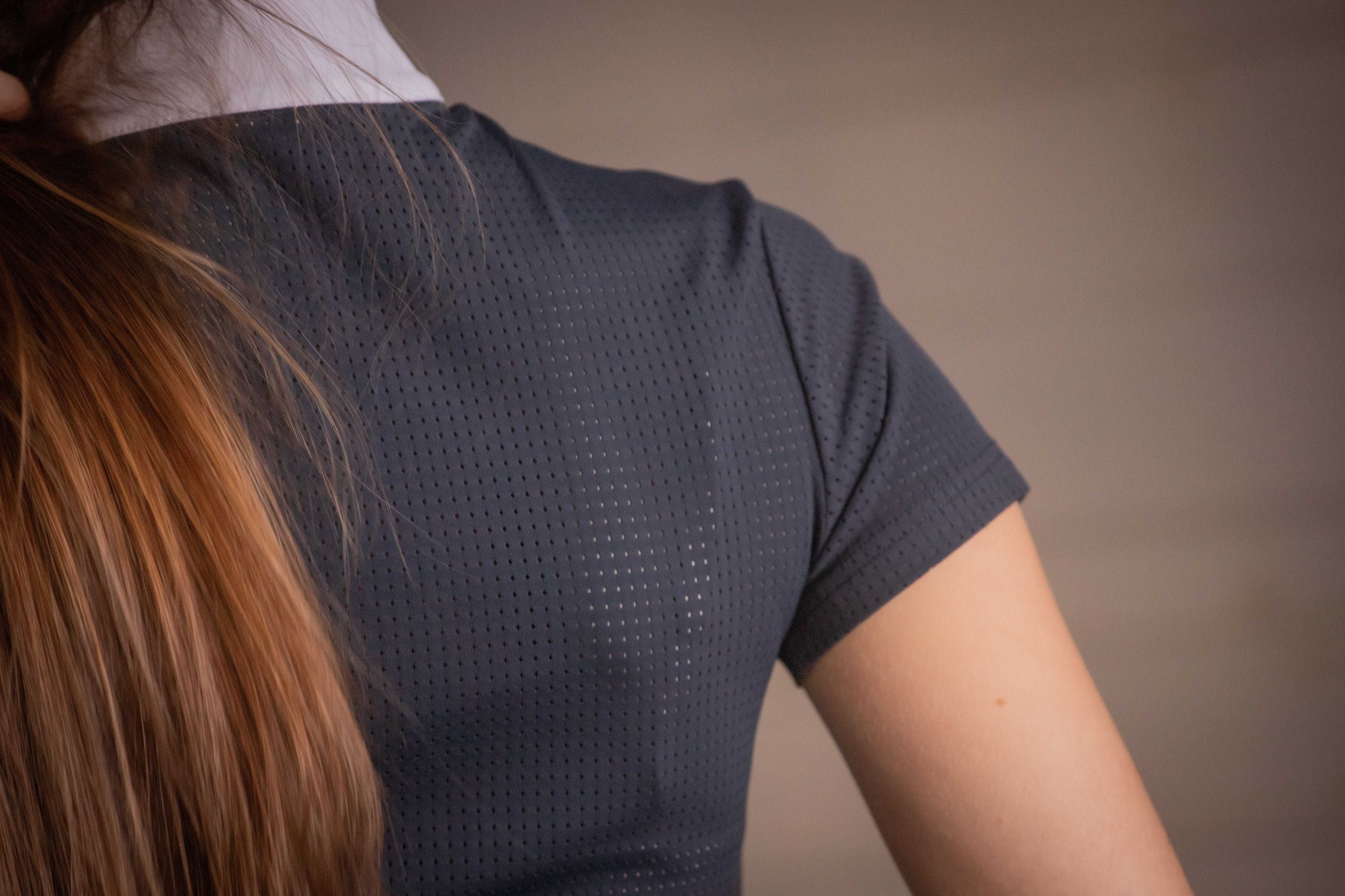 Polo de Concours Femme Florence Mesh Marine Manches Courtes – Pénélope