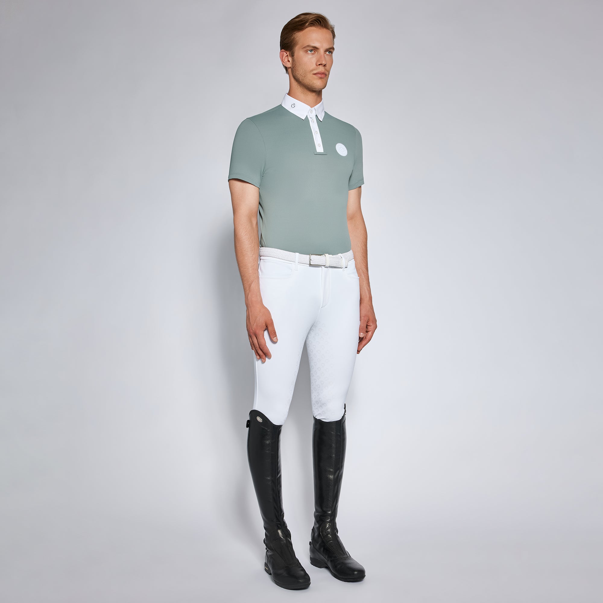 Polo de compétition CT Tech Piqué manches courtes  – Gris