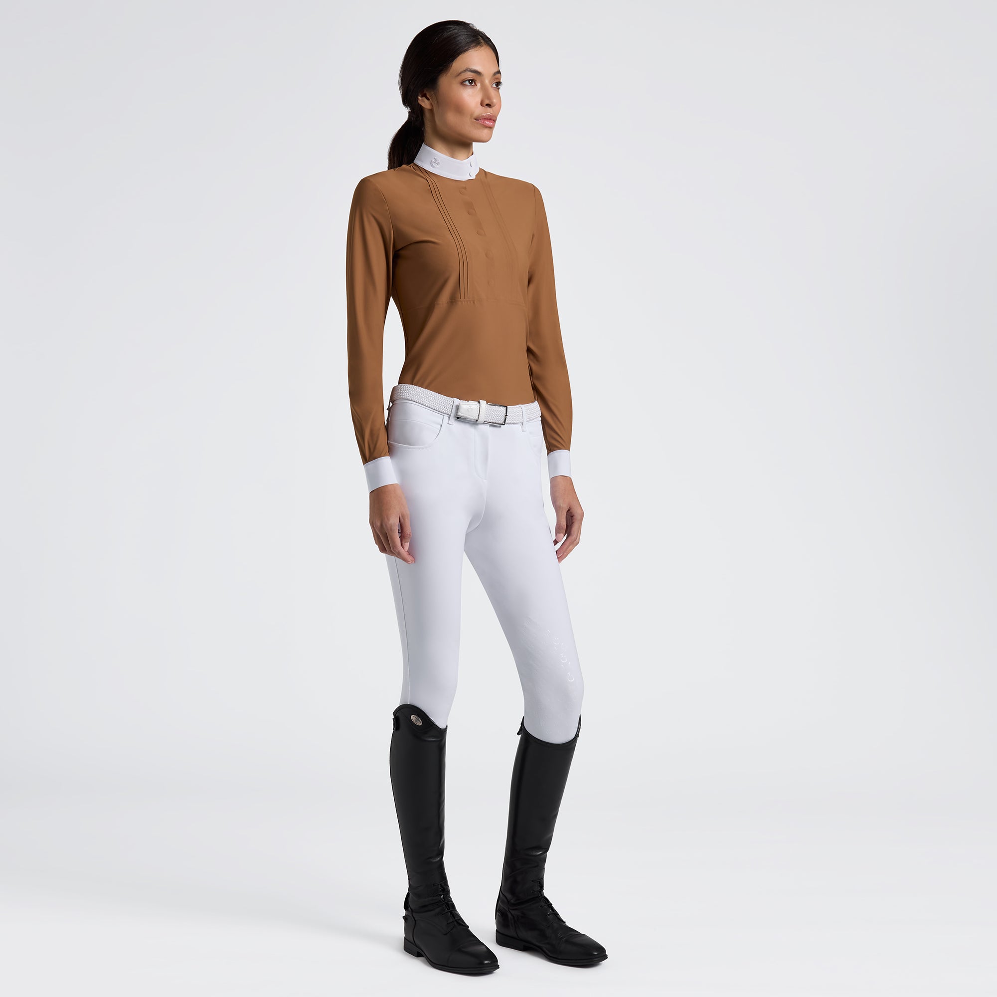 Polo manches longues concours Cavalleria Toscana – Cuivre