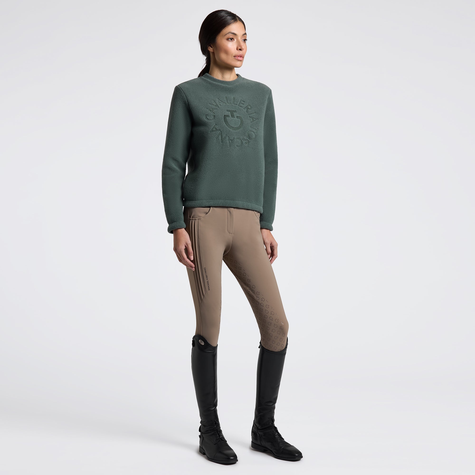 Sweat-shirt Cavalleria Toscana Femme – Jungle Green