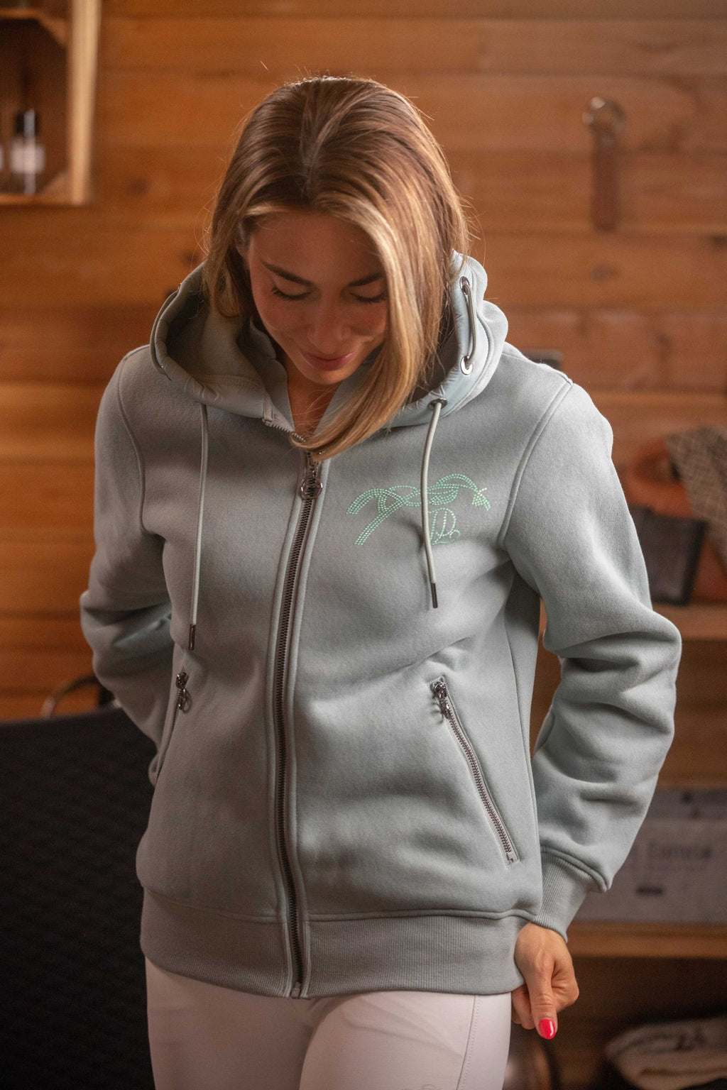 Sweat Femme Fluore Vert Sauge – Pénélope