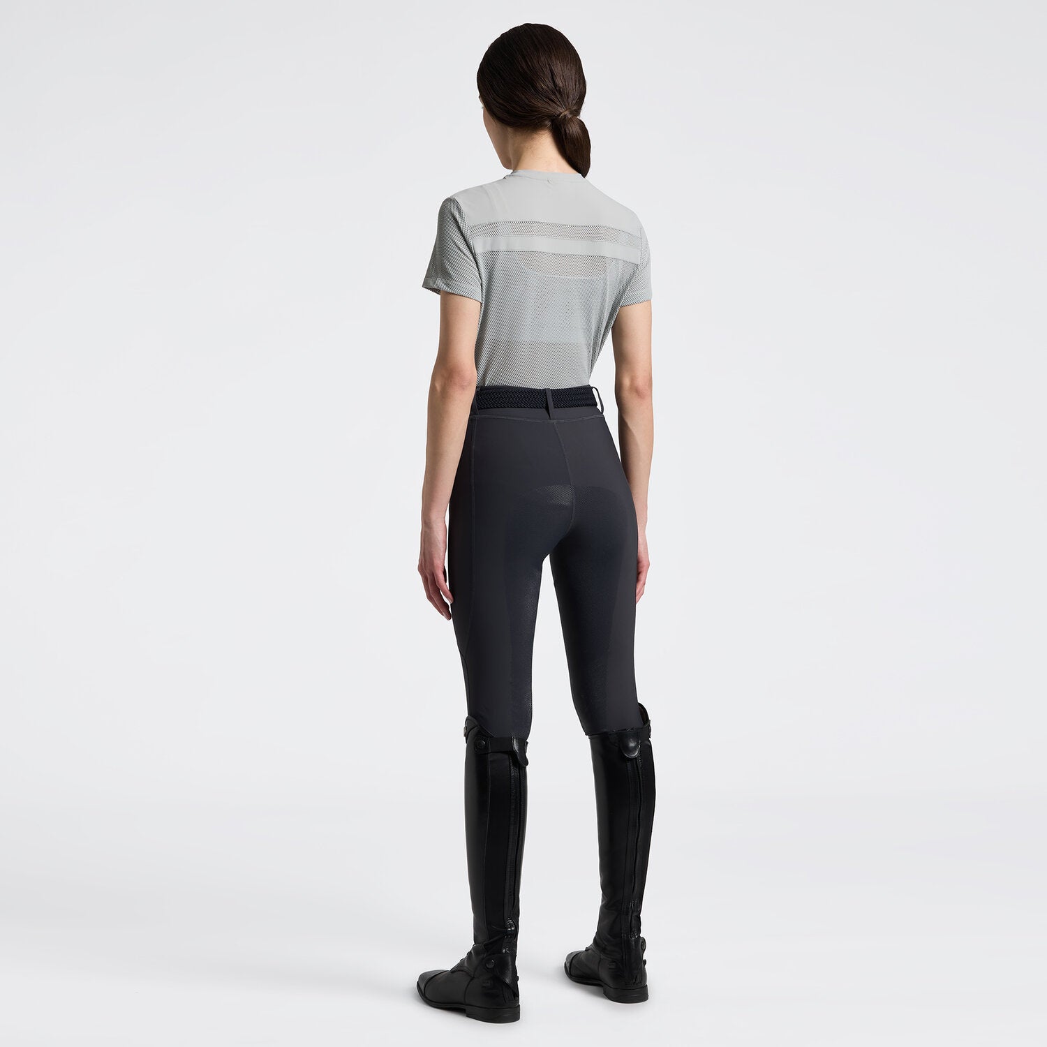 T-shirt technique perforé femme Cavalleria Toscana – Léger & respirant coloris Agave