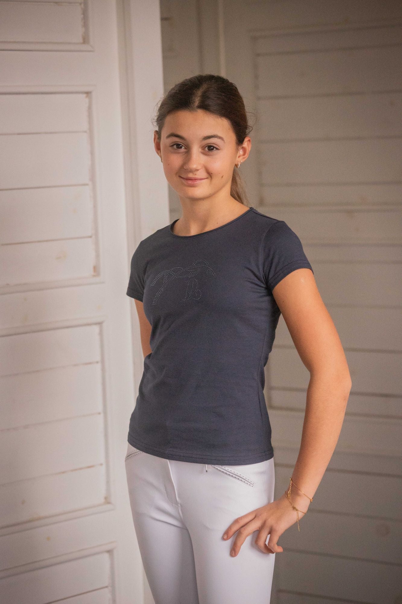 T-shirt Enfant Iconic Strass Marine – Eden by Pénélope