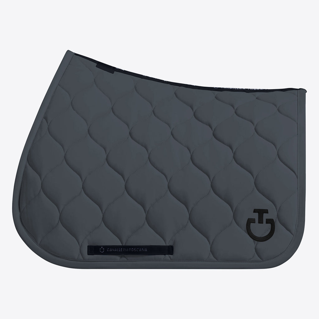Tapis de selle New Circular Quilted Jersey Cavalleria Toscana – Gris Anthracite
