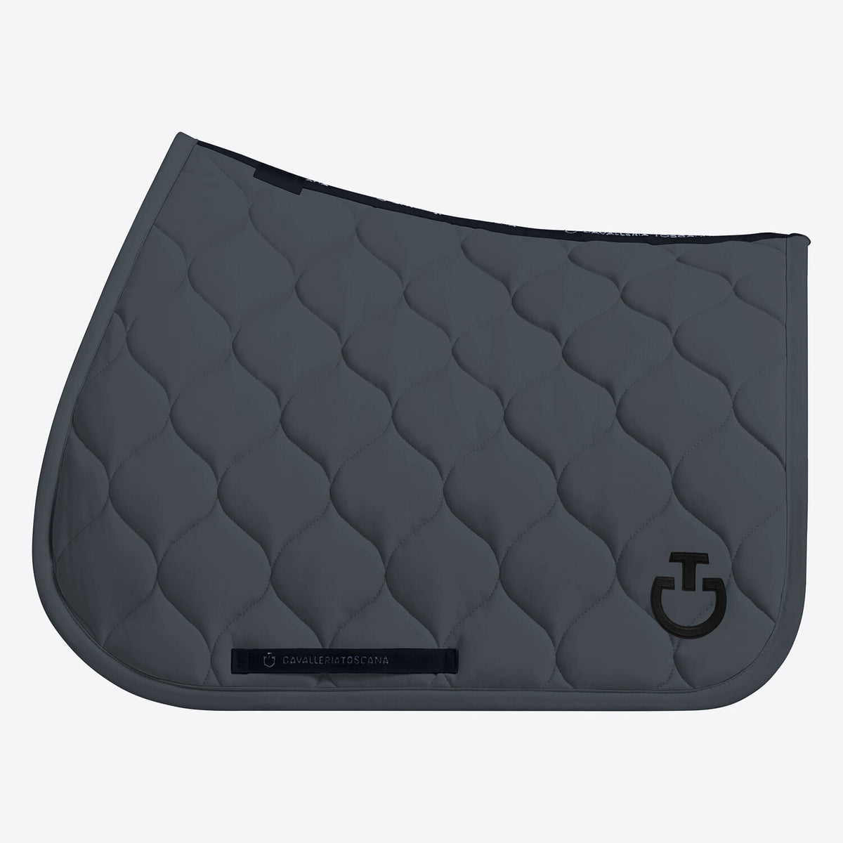Tapis de selle New Circular Quilted Jersey Cavalleria Toscana – Gris Anthracite