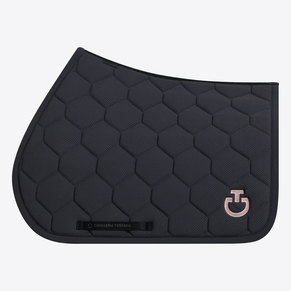 Tapis de selle Quilted Jersey Perforated Cavalleria Toscana – Bleu ocean