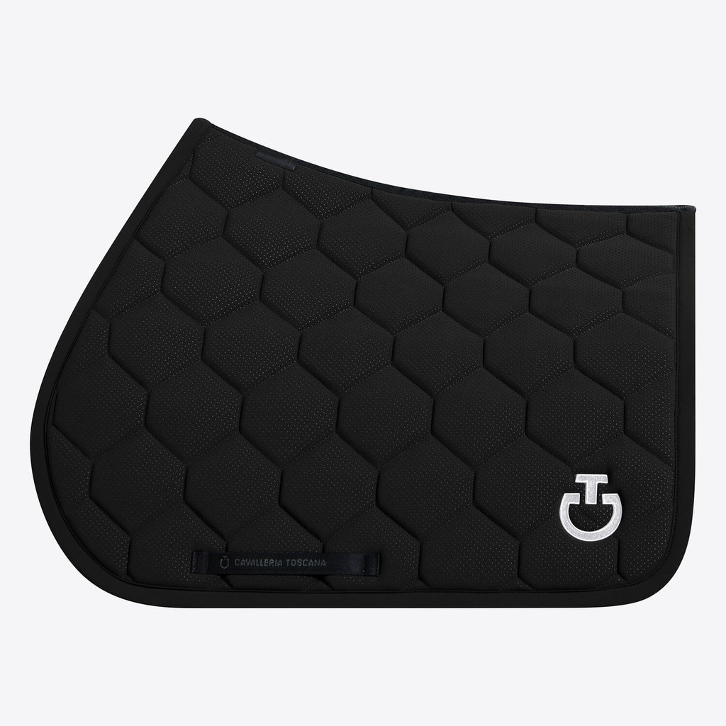Tapis de selle Quilted Jersey Perforated Cavalleria Toscana – Noir