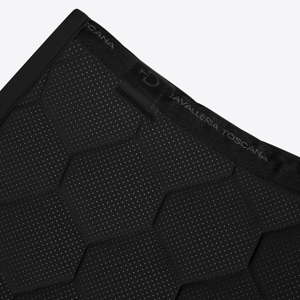 Tapis de selle Quilted Jersey Perforated Cavalleria Toscana – Noir