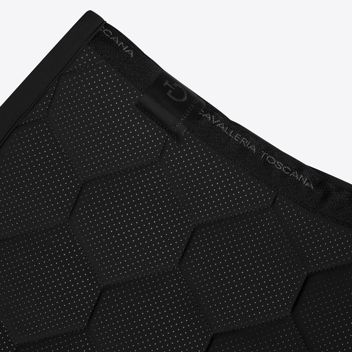 Tapis de selle Quilted Jersey Perforated Cavalleria Toscana – Noir