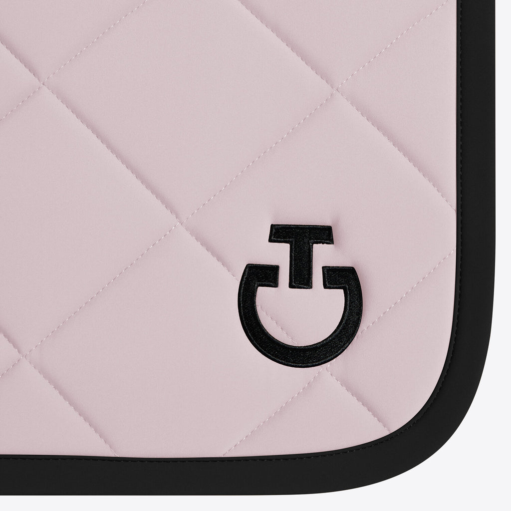 Tapis de selle Cavalleria Toscana Diamond quilted en jersey - Violet Ice galon Noir