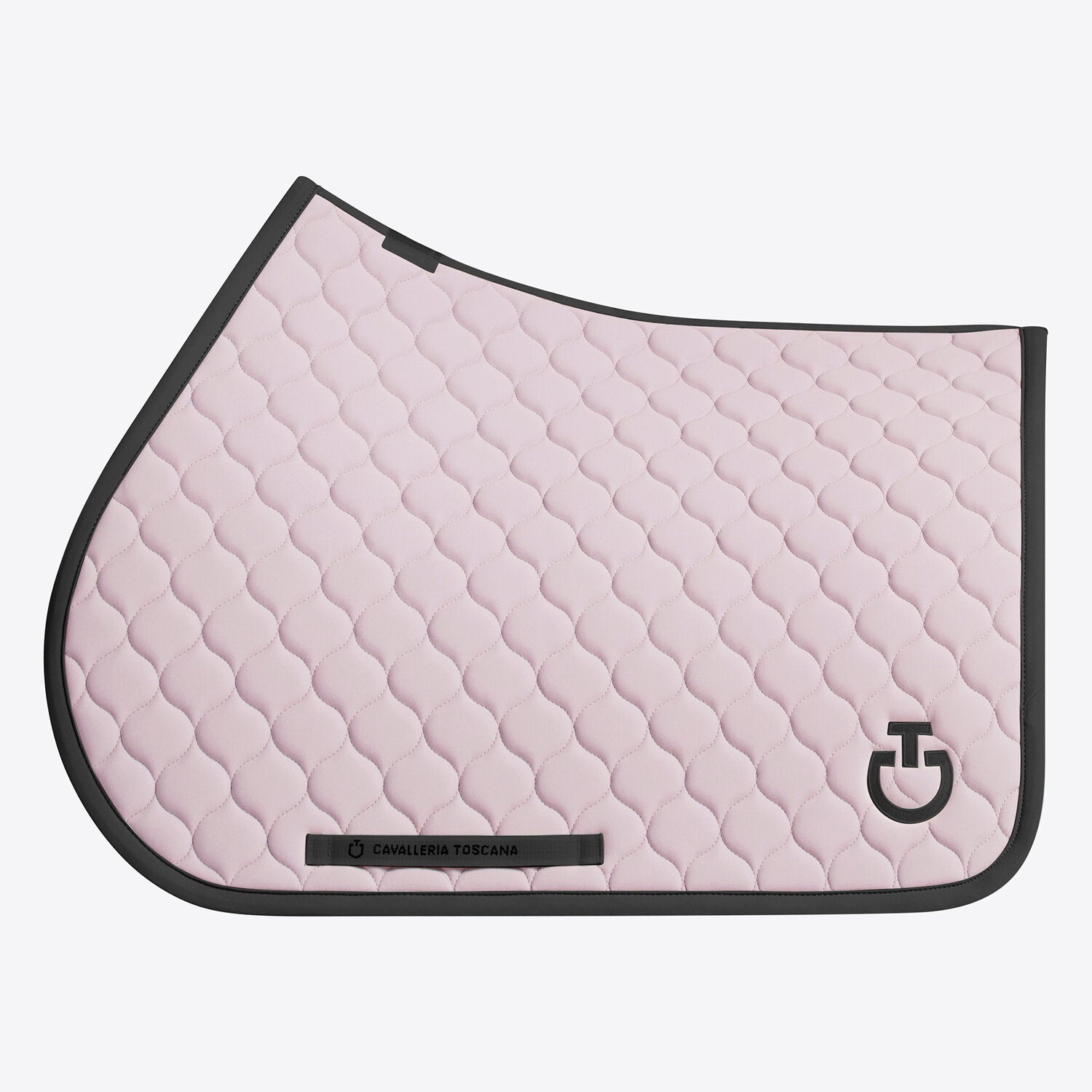 Tapis de selle Circular Quilted Cavalleria Toscana – Violet Ice galon et logo Noir